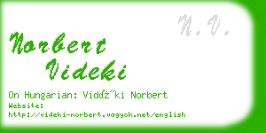 norbert videki business card